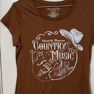 Wound Up Brown Country Music Nashville Tee
